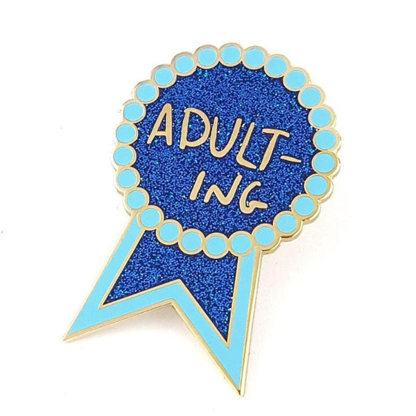 Adulting Ribbon Enamel Pin Cats Like Us