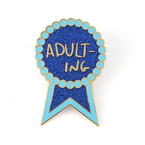 Adulting Ribbon Enamel Pin Cats Like Us