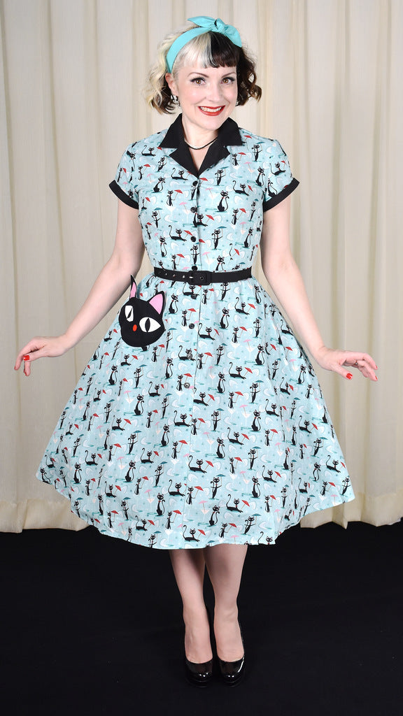 Alexis Kitty Cat Martini Retro Womens Dress by Unique Vintage – Cats Like Us