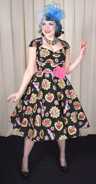Amias Love Hearts 50s Dress Cats Like Us