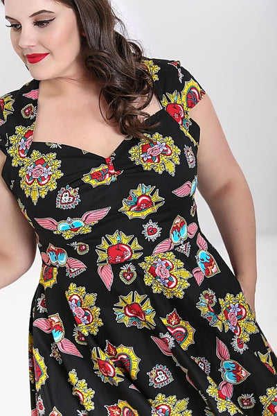Amias Love Hearts 50s Dress Cats Like Us