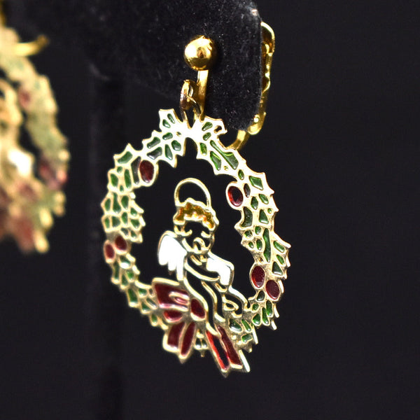 Angel Wreath Vintage Earrings Cats Like Us