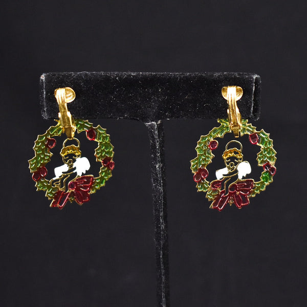 Angel Wreath Vintage Earrings Cats Like Us