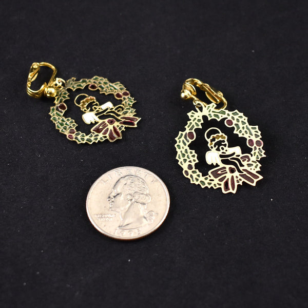 Angel Wreath Vintage Earrings Cats Like Us
