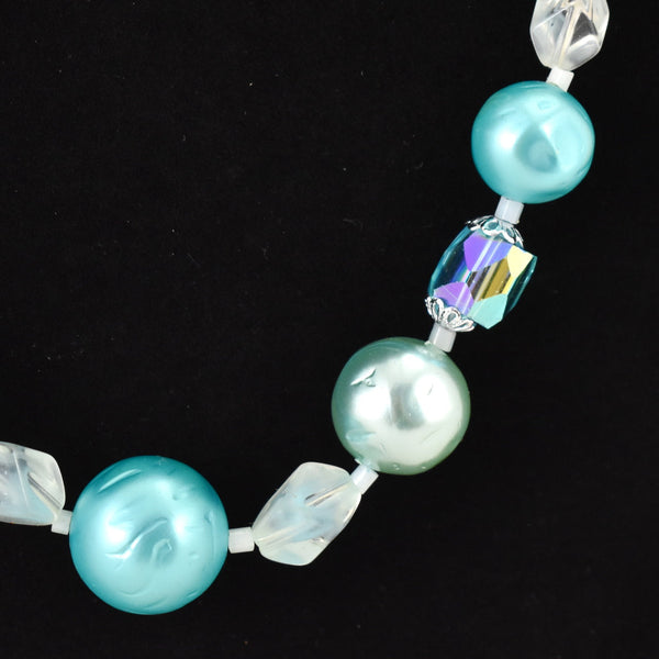 Aqua Pearl Necklace Set Cats Like Us