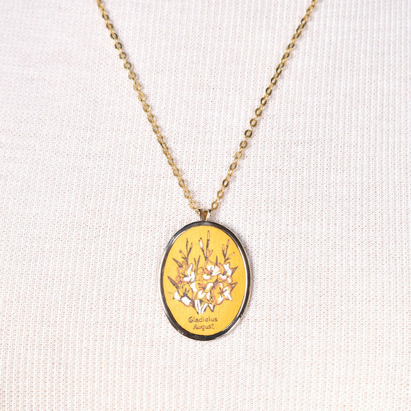 August Gladiolus Necklace Cats Like Us