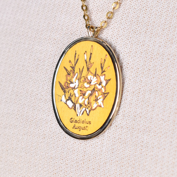 August Gladiolus Necklace Cats Like Us