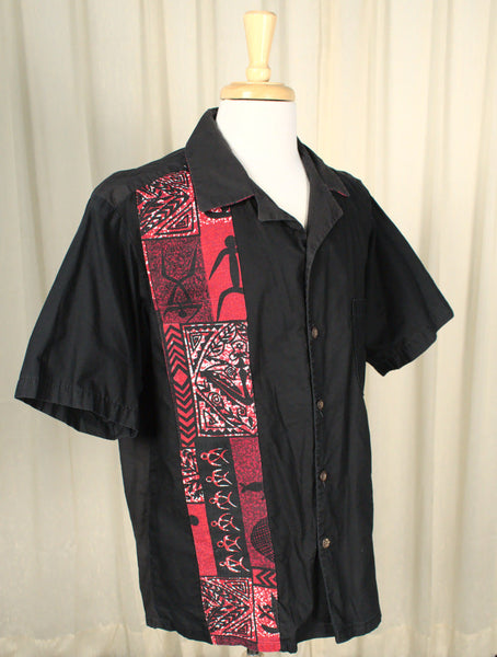 Barkcloth Panel Hawaiian Shirt Cats Like Us