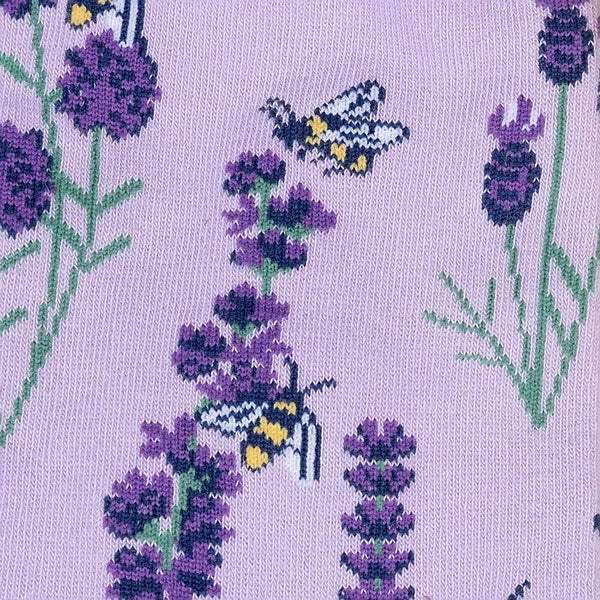 Bees & Lavender Crew Socks Cats Like Us