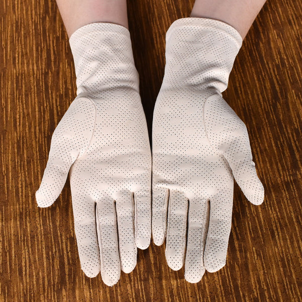 Beige Dotted Vintage Gloves Cats Like Us