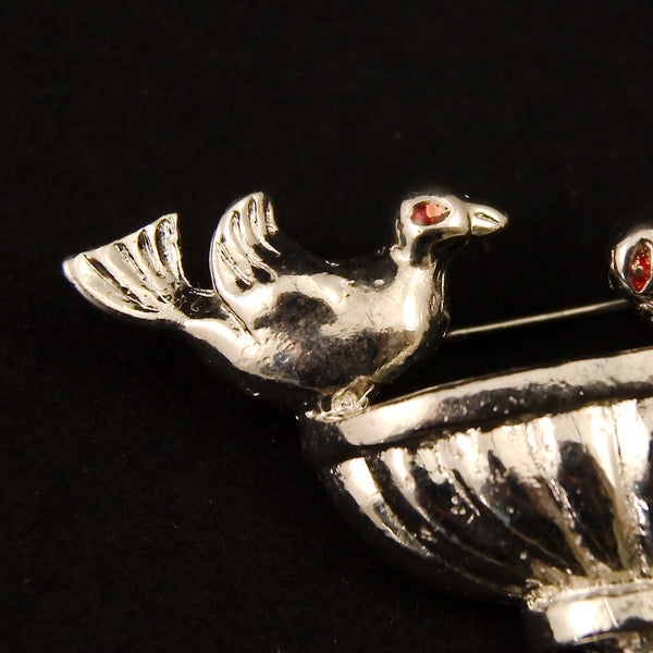 Bird Bath Brooch Cats Like Us