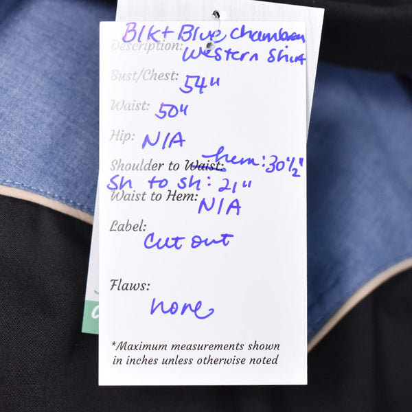 Black & Blue Western Shirt Cats Like Us