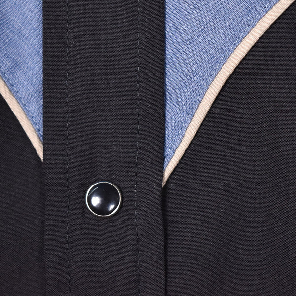 Black & Blue Western Shirt Cats Like Us