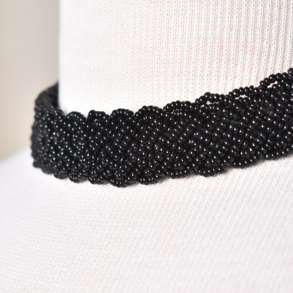 Black Braided Bead Necklace Cats Like Us