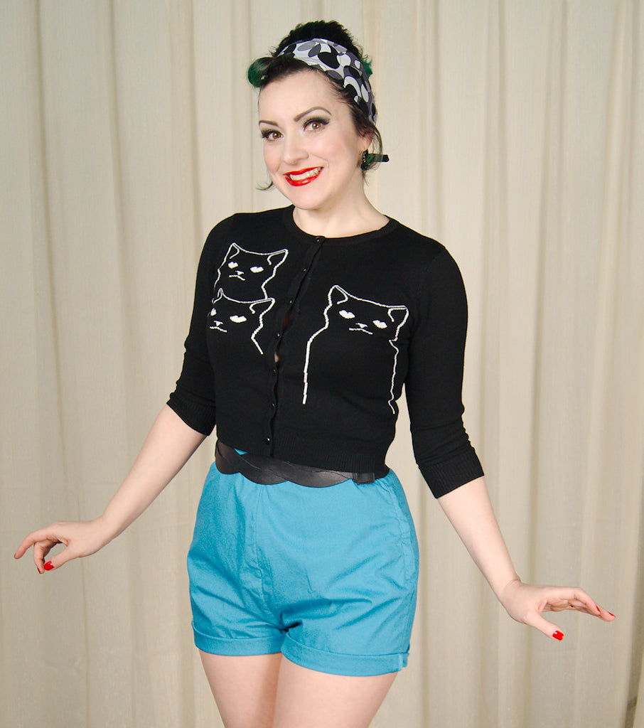 Black Cat Cropped Cardigan – Cats Like Us
