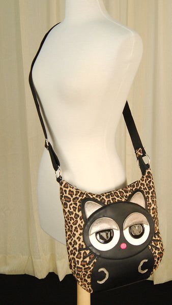 Black Cat Leopard Crossbody Bag Cats Like Us