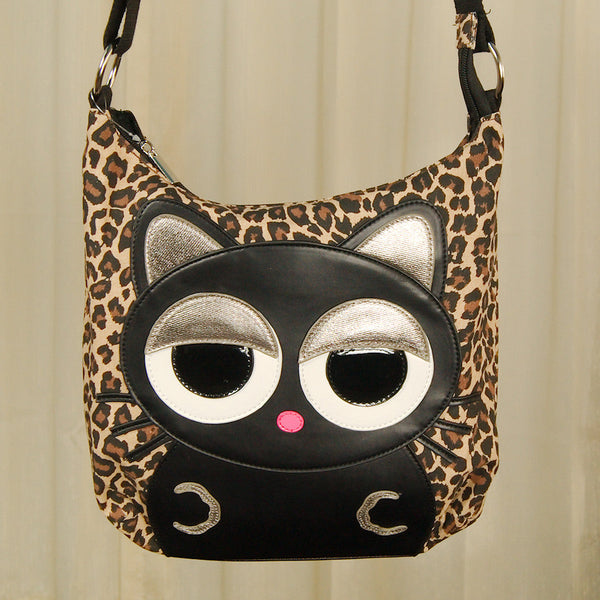 Black Cat Leopard Crossbody Bag Cats Like Us