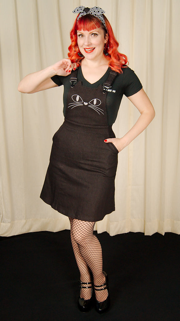 Black Cat Overall Dress Cats Like Us Black Cat Overall Dress Cats Like Us
