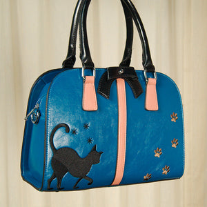 Black Cat Paw Print Handbag Cats Like Us