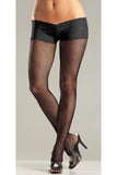 Be Wicked Black Fishnet Back Seam Shorts