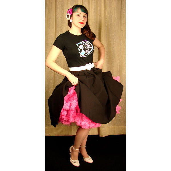 Black Full Circle Skirt Cats Like Us