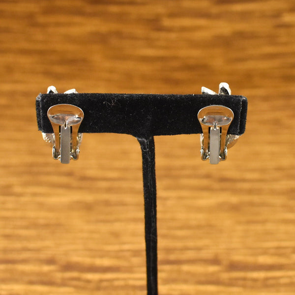 Black Leaf Marcasite Earrings Cats Like Us