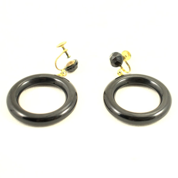 Black Ring Hoop Earrings Cats Like Us