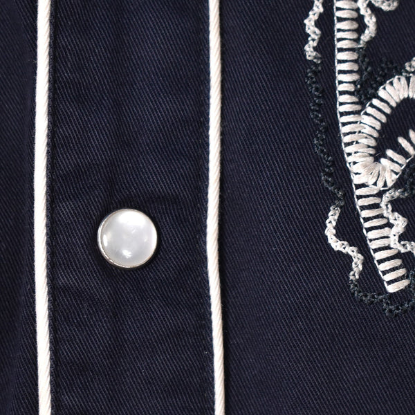 Black Swirl Embroidered Western Shirt Cats Like Us