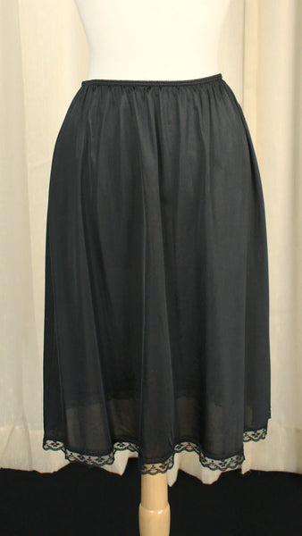 Black Vintage Half Slip W27-40 L24 Cats Like Us
