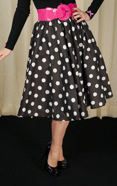 Black & White Dot Circle Skirt Cats Like Us