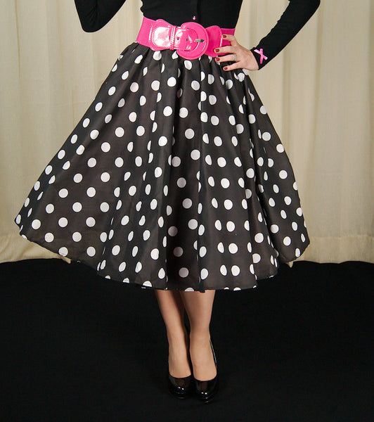 Black & White Dot Circle Skirt Cats Like Us
