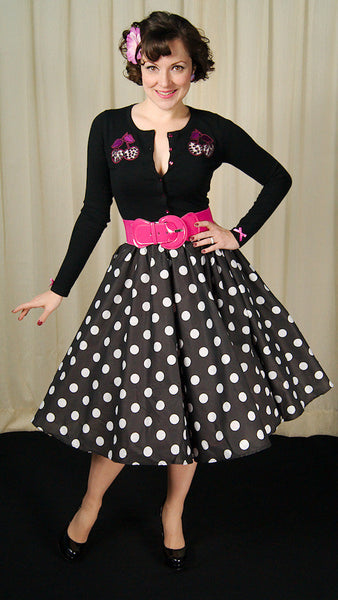 Black & White Dot Circle Skirt Cats Like Us
