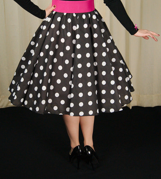 Black & White Dot Circle Skirt Cats Like Us
