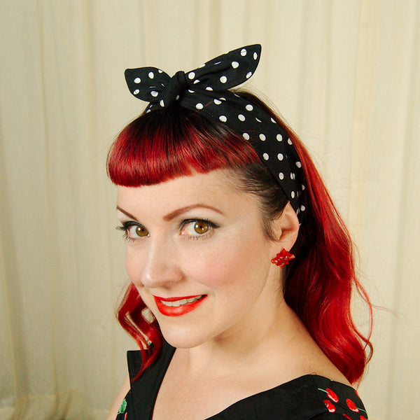 Black & White Polka Hair Tie Cats Like Us