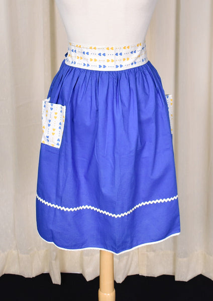 Blue Hearts Half Apron Cats Like Us