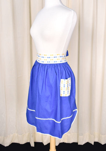 Blue Hearts Half Apron Cats Like Us
