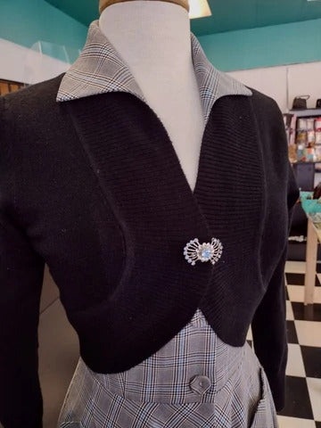 Blue Rhinestone Spray Brooch Cats Like Us