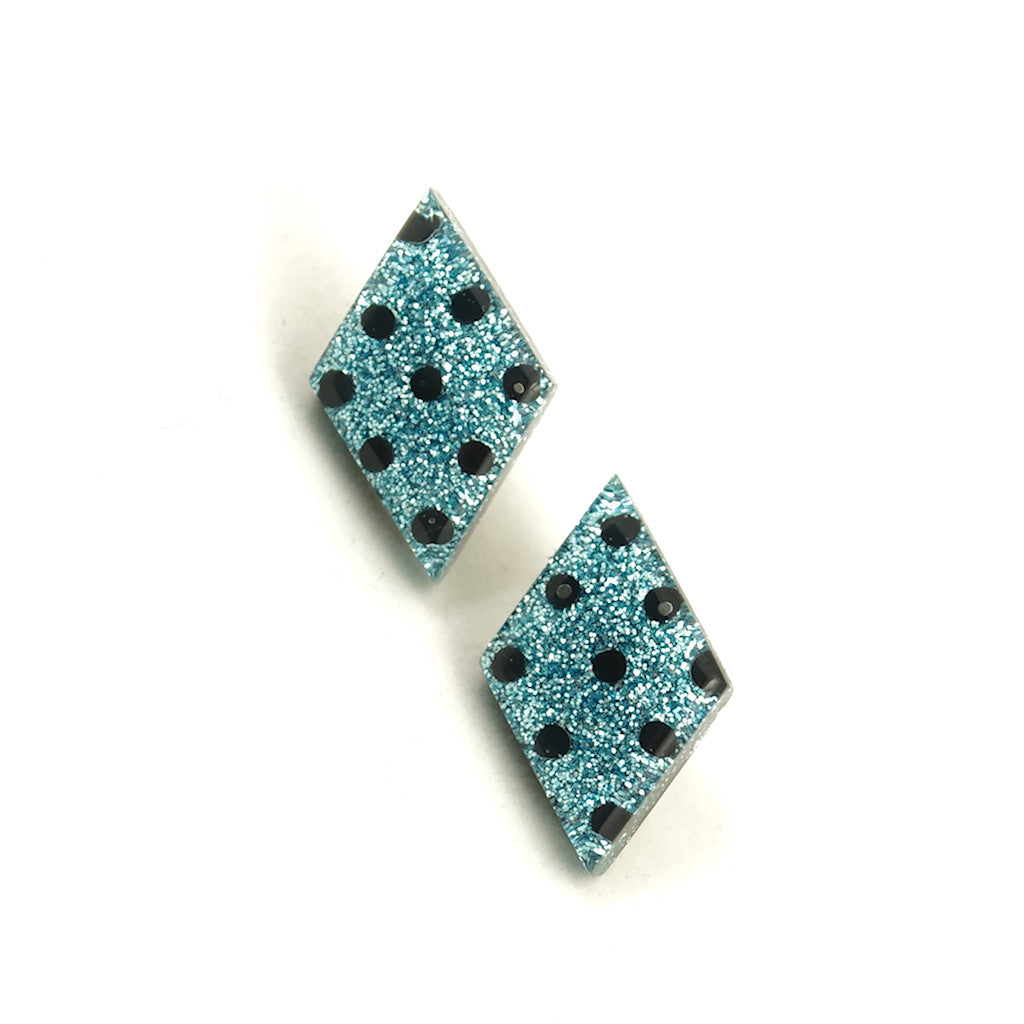 Blueberry Dot Diamond Earrings Cats Like Us