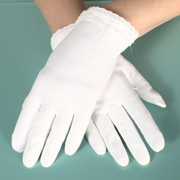 Bright White Eyelet Gloves Cats Like Us