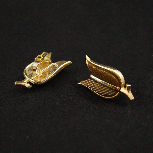 Brown Leaf Earrings Cats Like Us