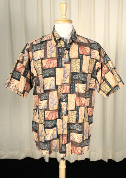 Brown Palm Leaves Tiki Shirt Cats Like Us