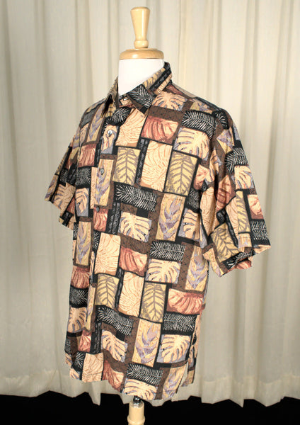 Brown Palm Leaves Tiki Shirt Cats Like Us
