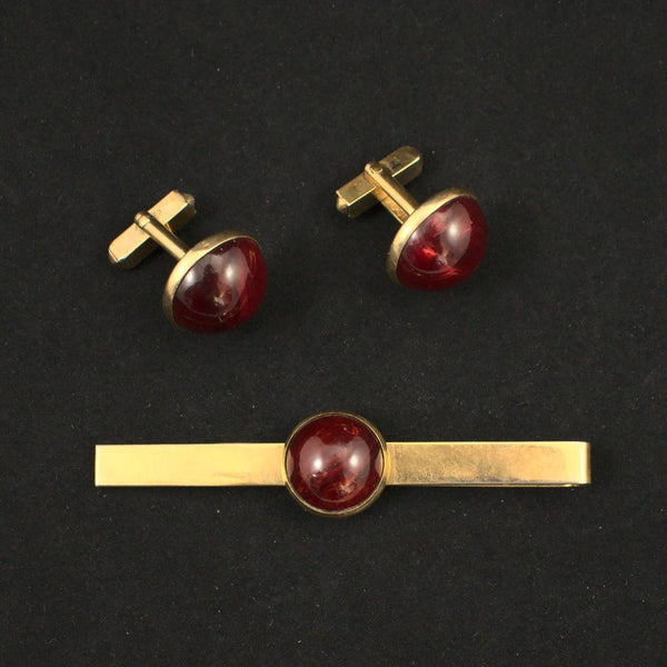 Burgundy Tie Bar & Cufflinks Cats Like Us