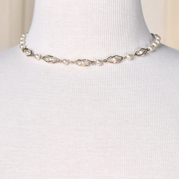 Caged Pearl Necklace Cats Like Us