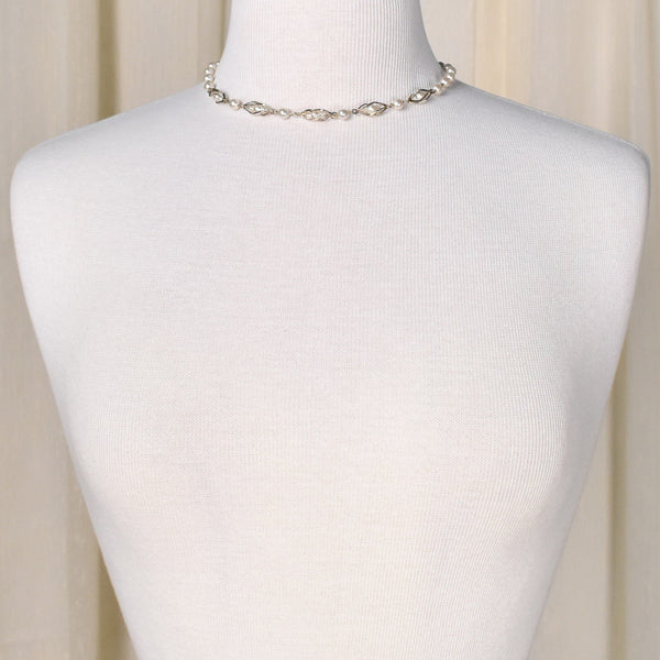 Caged Pearl Necklace Cats Like Us