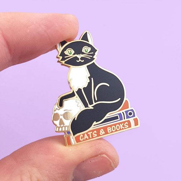 Cats & Books Lapel Pin Cats Like Us
