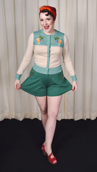 Cherry Button Swing Shorts Cats Like Us