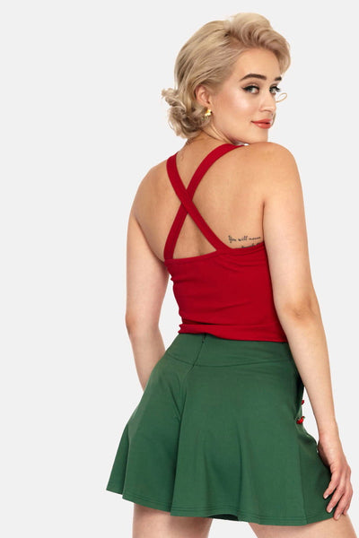 Cherry Button Swing Shorts Cats Like Us