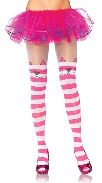 Cheshire Cat Striped Tights Cats Like Us