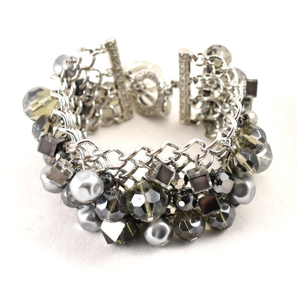 Chunky Mesh & Bead Bracelet Cats Like Us